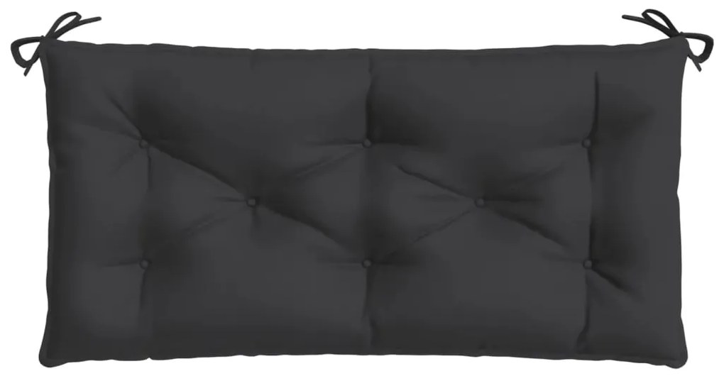 Almofadões banco jardim 2 pcs 100x50x7cm tecido oxford preto