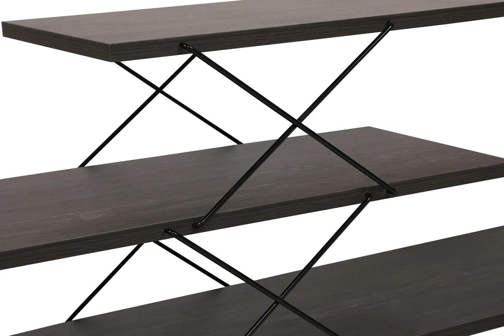 Móvel TV Zigzag – Castanho Escuro – 120 cm x 40 cm x 30 cm