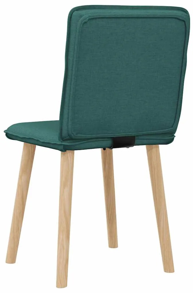 Cadeiras de jantar 2 pcs tecido verde-escuro