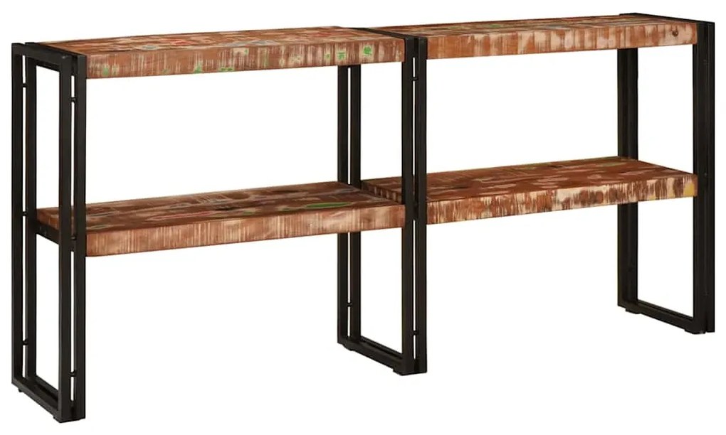 Mesa Consola 160x33x75 cm Madeira Recuperada Sólida