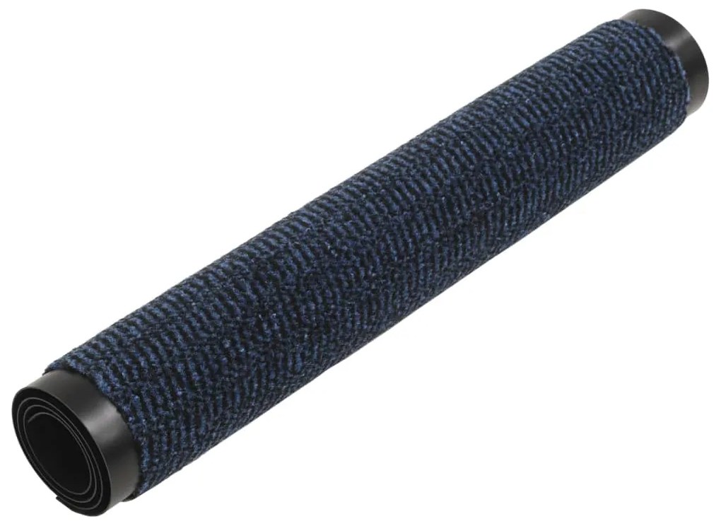 Tapete controlo pó retangular tufado 2 pcs 90x150cm azul