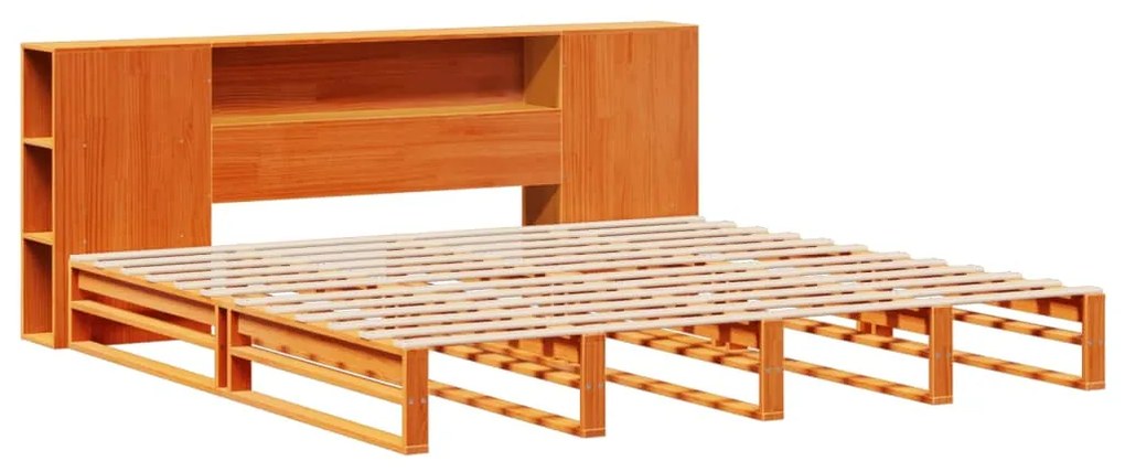 Cama com estante sem colchão 180x200 cm madeira maciça