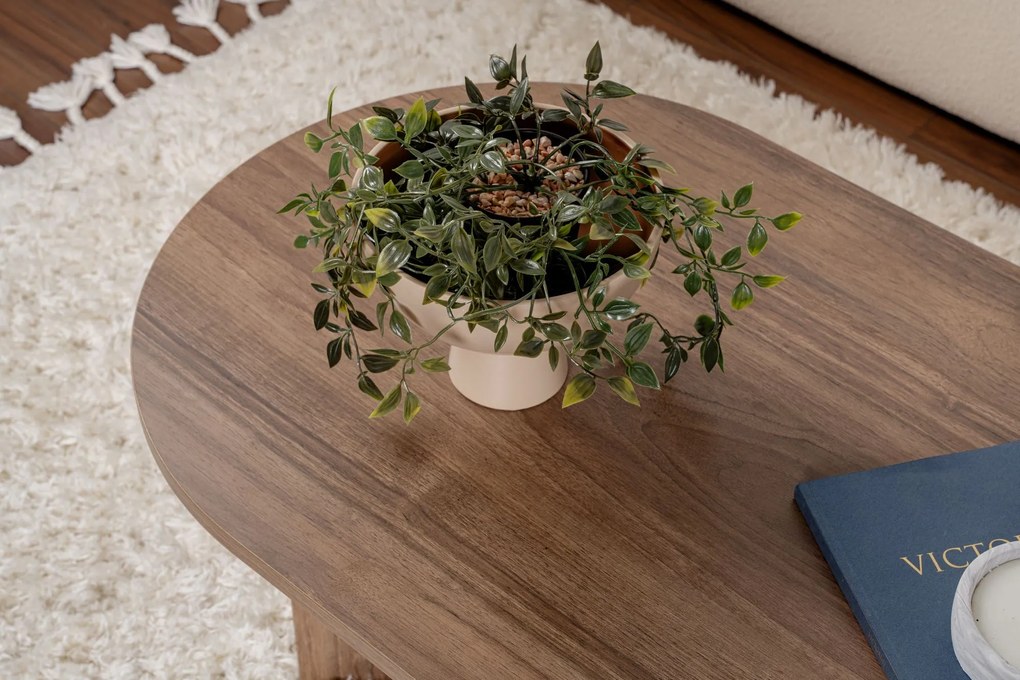 Mesa de Centro Sable – Cor Nogueira – 119x40x60 cm