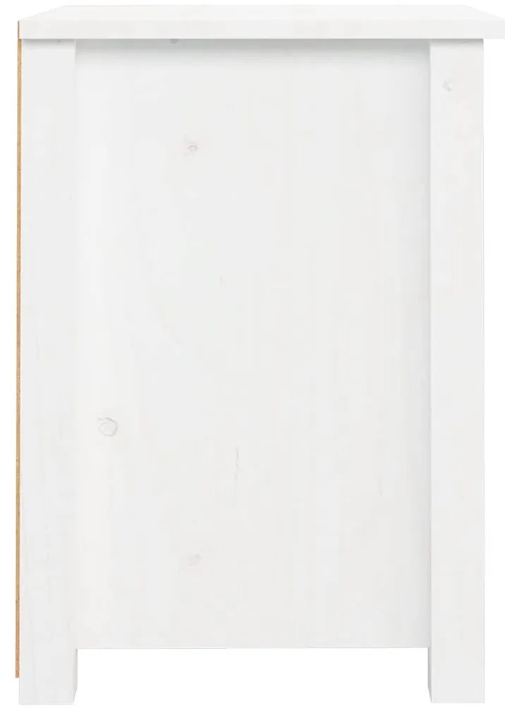 Mesa de cabeceira 40x35x49 cm madeira de pinho maciça branco