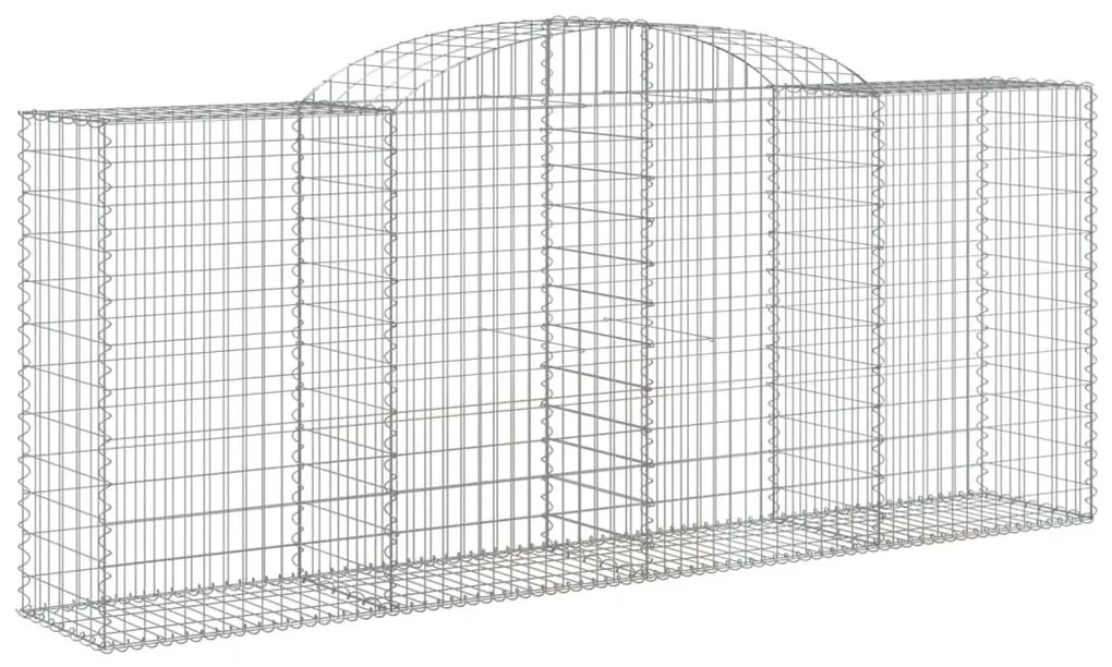 Cestos gabião arqueados 2pcs 300x50x120/140cm ferro galvanizado