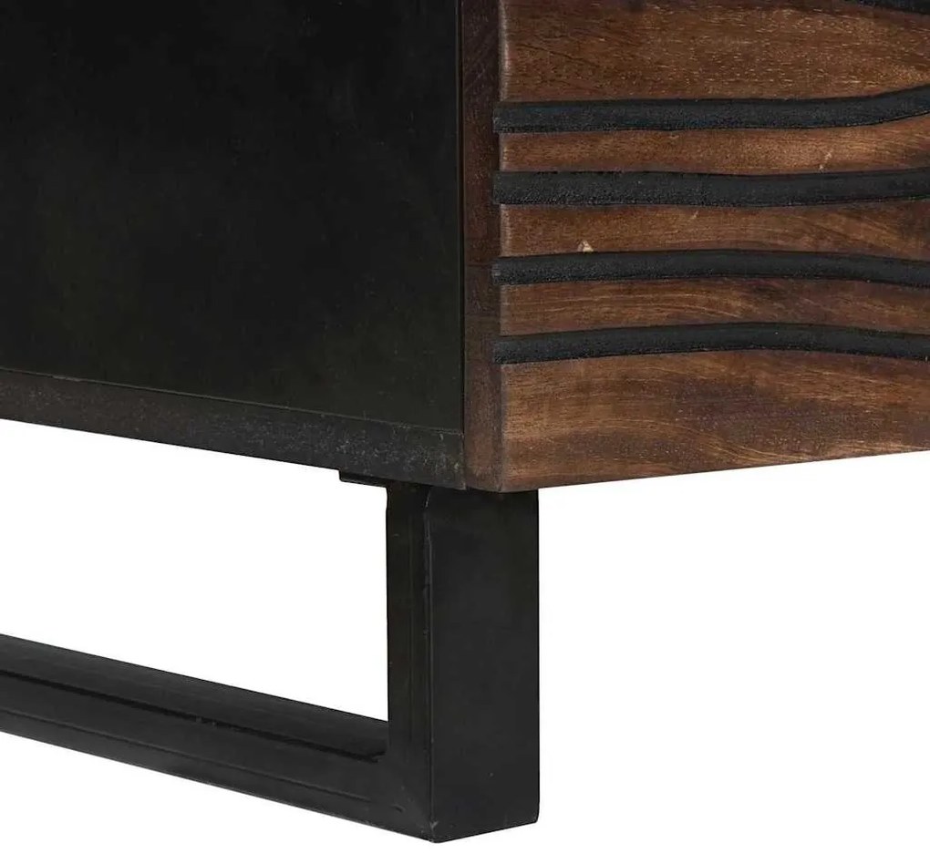 Mesa de Centro - 100x54x40 cm, de madeira maciça e com design legal.
