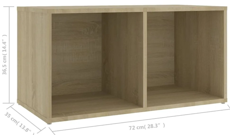 Móvel de TV 72x35x36,5 cm derivados de madeira carvalho sonoma