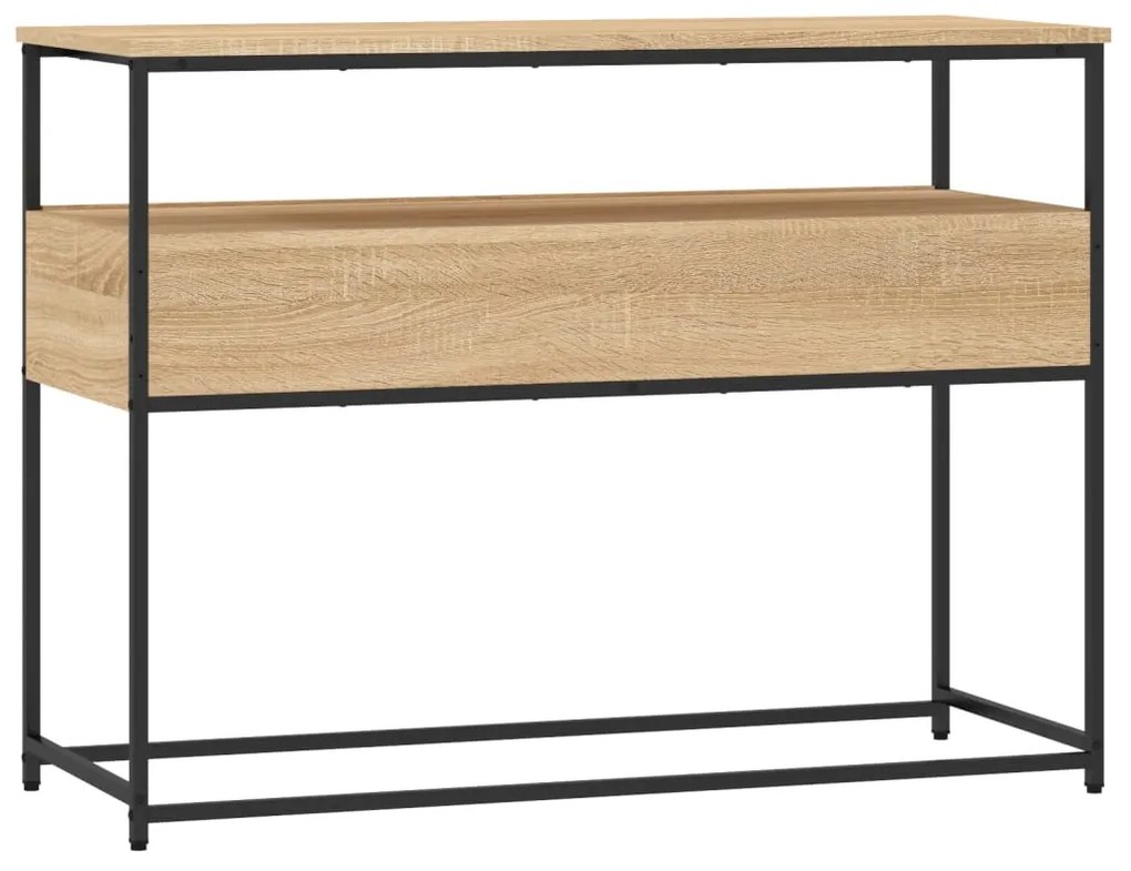 Mesa consola 100x40x75 cm derivados de madeira carvalho sonoma