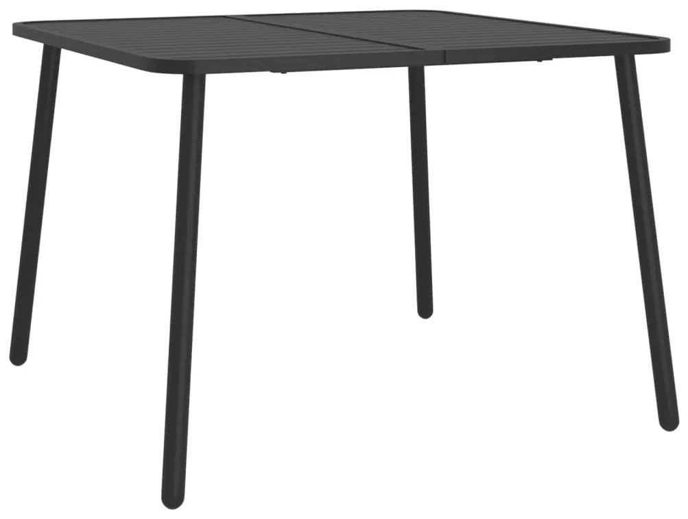 5 pcs conjunto de jantar para jardim aço antracite