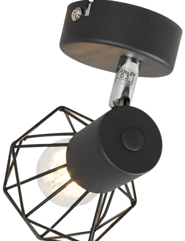 Foco Inteligente Preto Rotativo e Inclinável com Wi-Fi P45 - Mosh