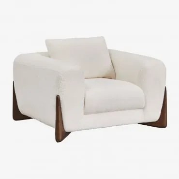 Pacote De 2 Poltronas Grevena Shearling Chenille Branco - Sklum