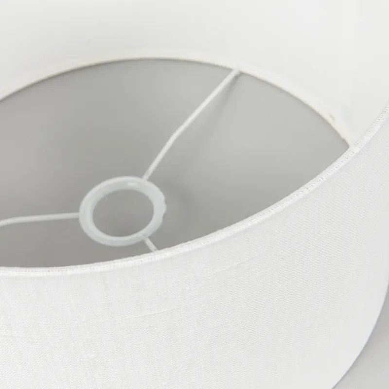Abajur 35/35/20 Cilindro Branco-Queimado Moderno