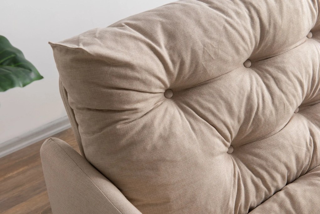 Sofá-Cama 3 Lugares Renge – Creme – 200x92x82 cm