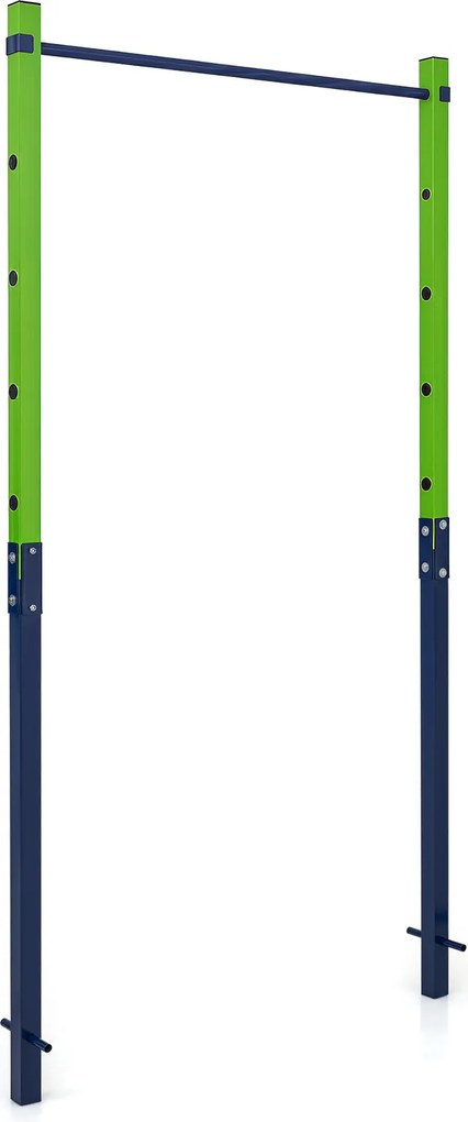 Barra de Elevações Exterior, 115 x 5 x 231,5 cm, Altura Regulável em 5 Posições, Verde