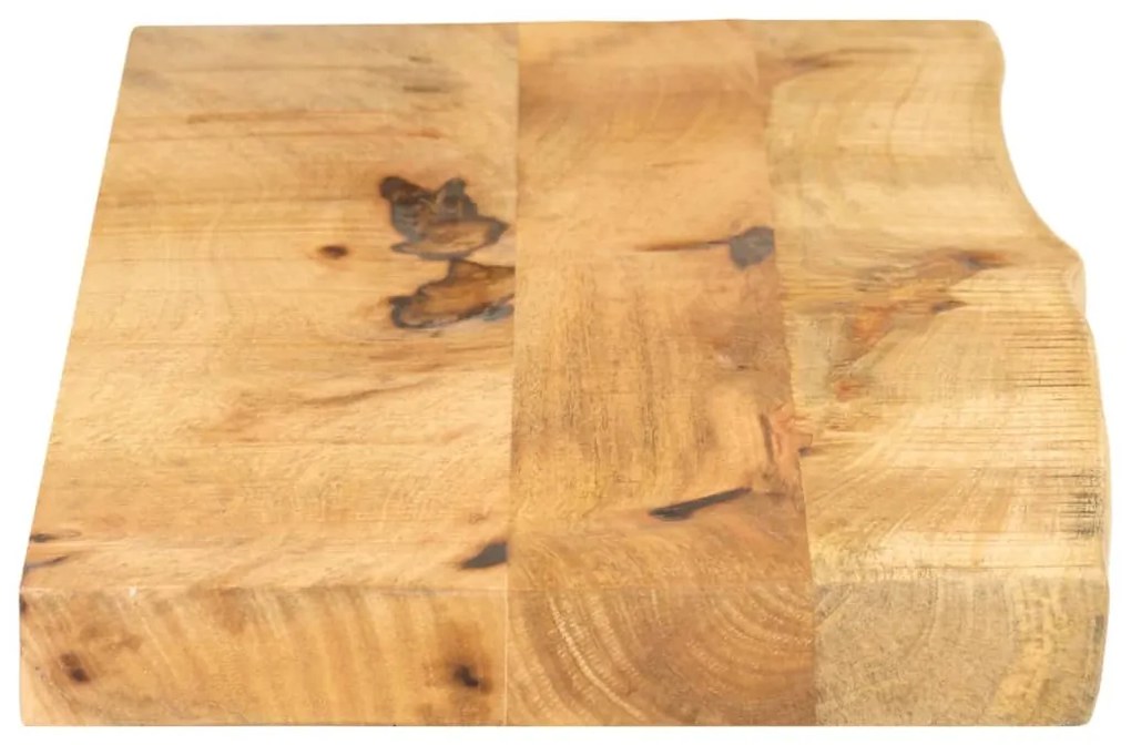 Tampo de mesa borda viva 100x20x3,8 cm mangueira áspera maciça
