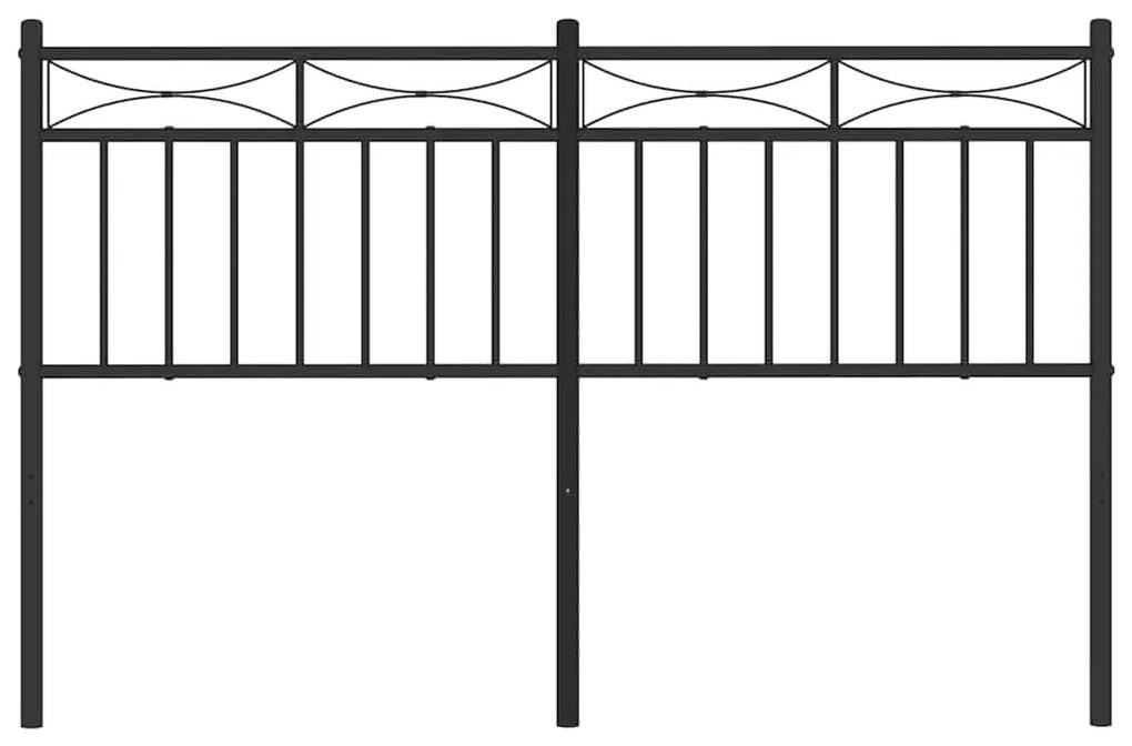 Cabeceira de cama 135 cm metal preto