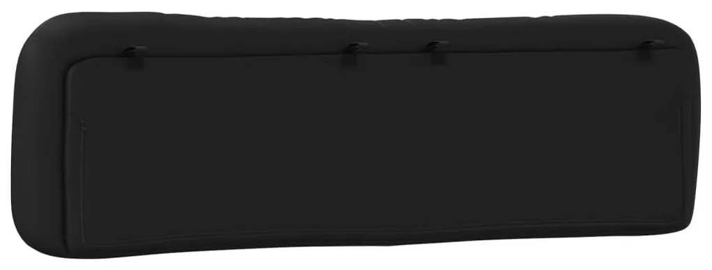 Almofadão de cabeceira 180 cm couro artificial preto