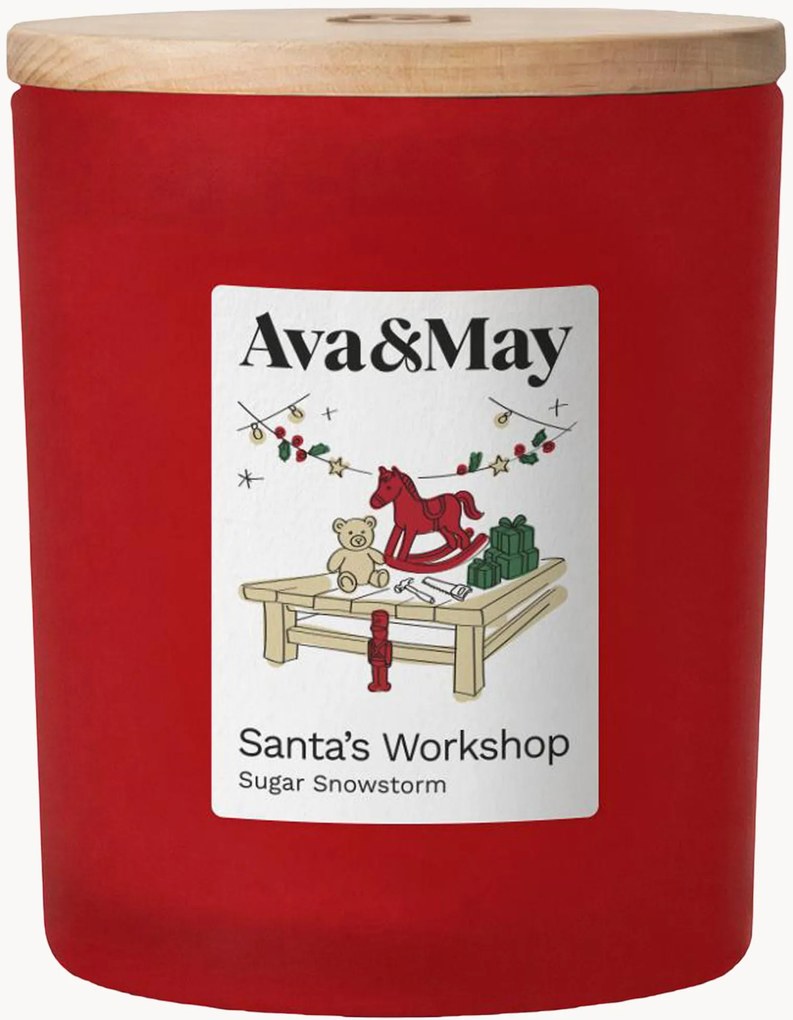 Vela perfumada Santa's Workshop (baunilha, algodão-doce, notas picantes)