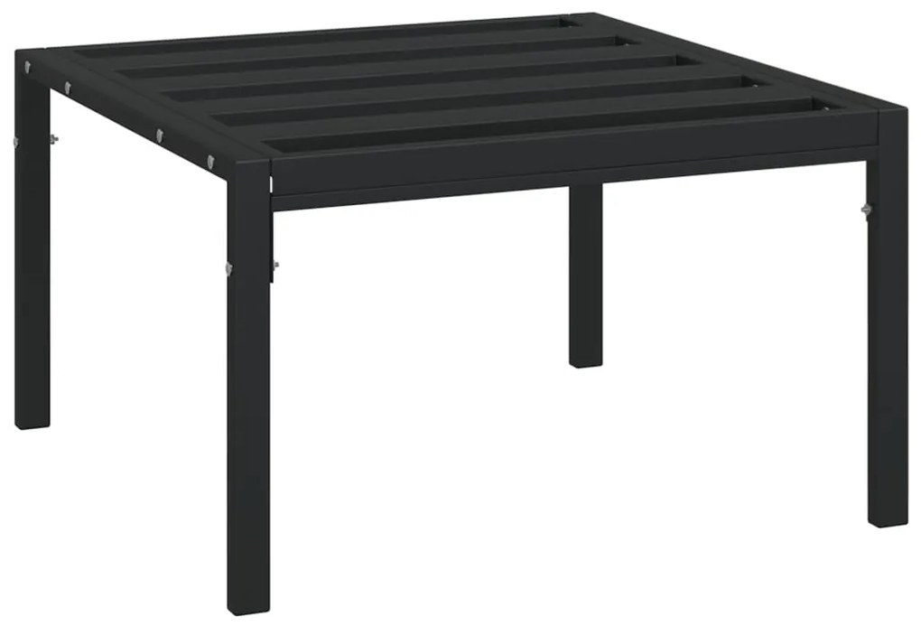 6 pcs conjunto lounge de jardim aço c/ almofadões areia