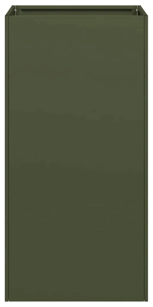 Vaso floreira 40x40x80 cm aço laminado a frio verde