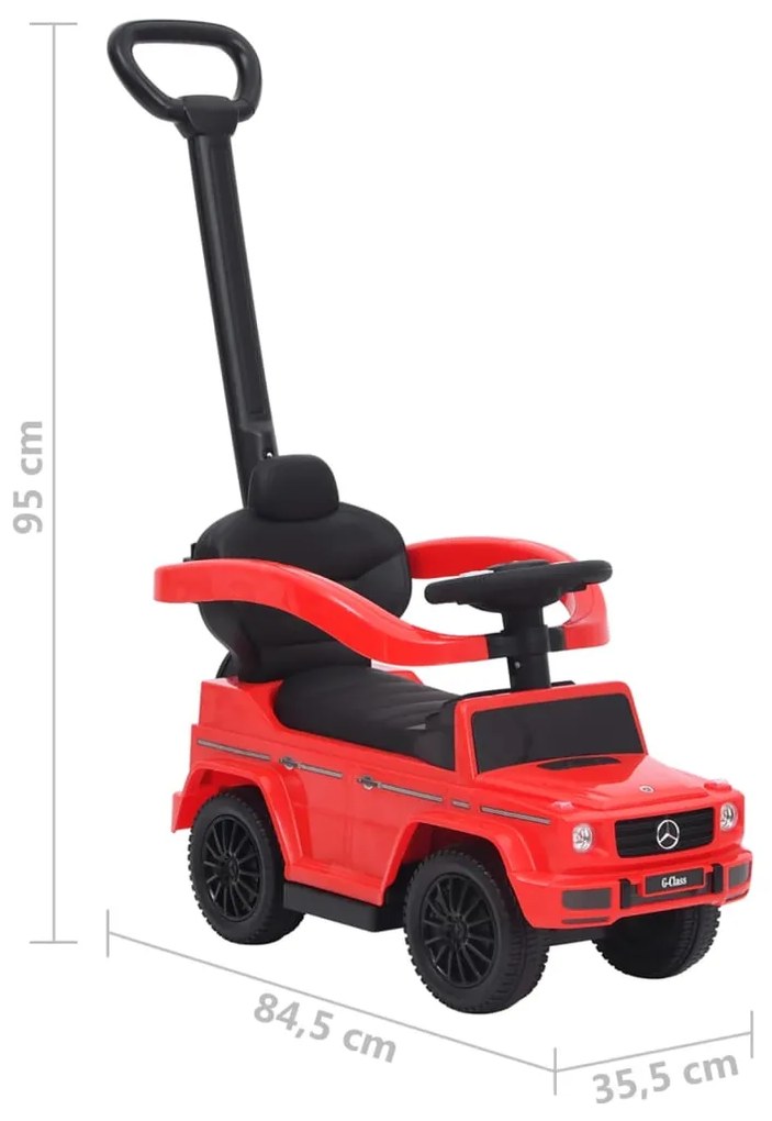 Carro infantil de empurrar Mercedes-Benz G63 vermelho