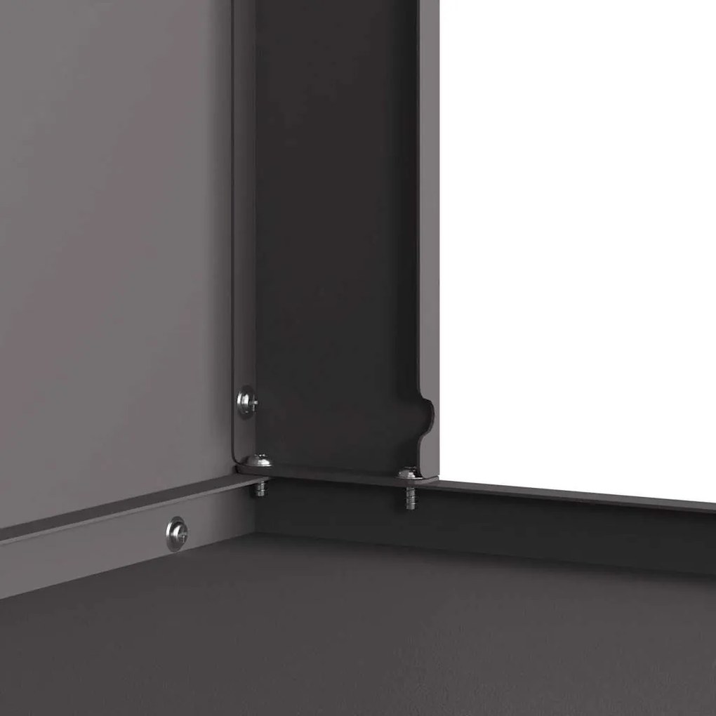Fogueira vidaXL com Chaminé Preta 60x40x96 cm Aço