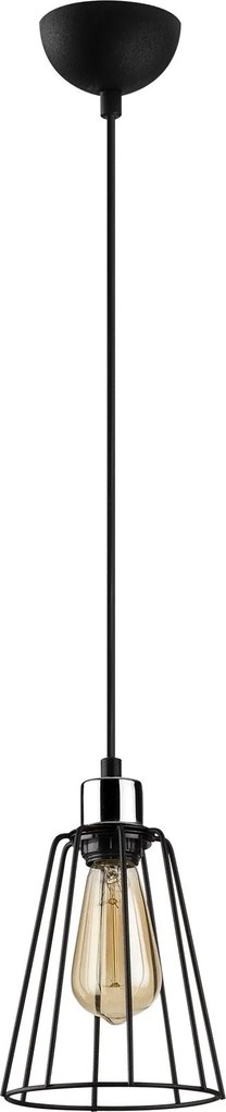 Candeeiro Tel – Preto – Diâmetro 15 cm, Altura 116 cm