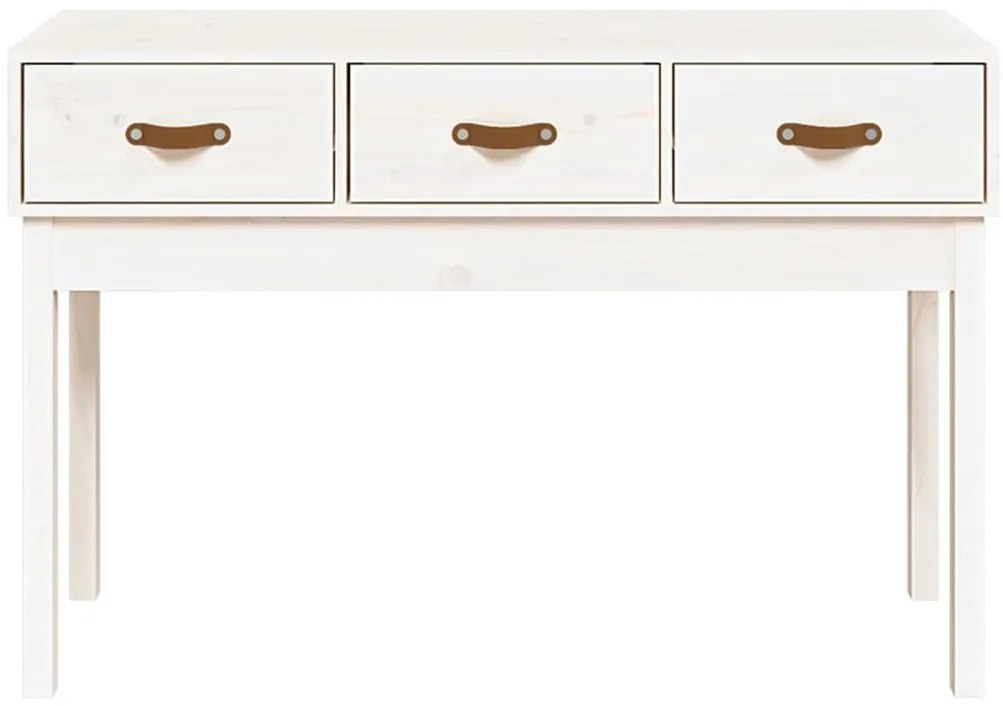 Mesa consola 114x40x75 cm pinho maciço branco