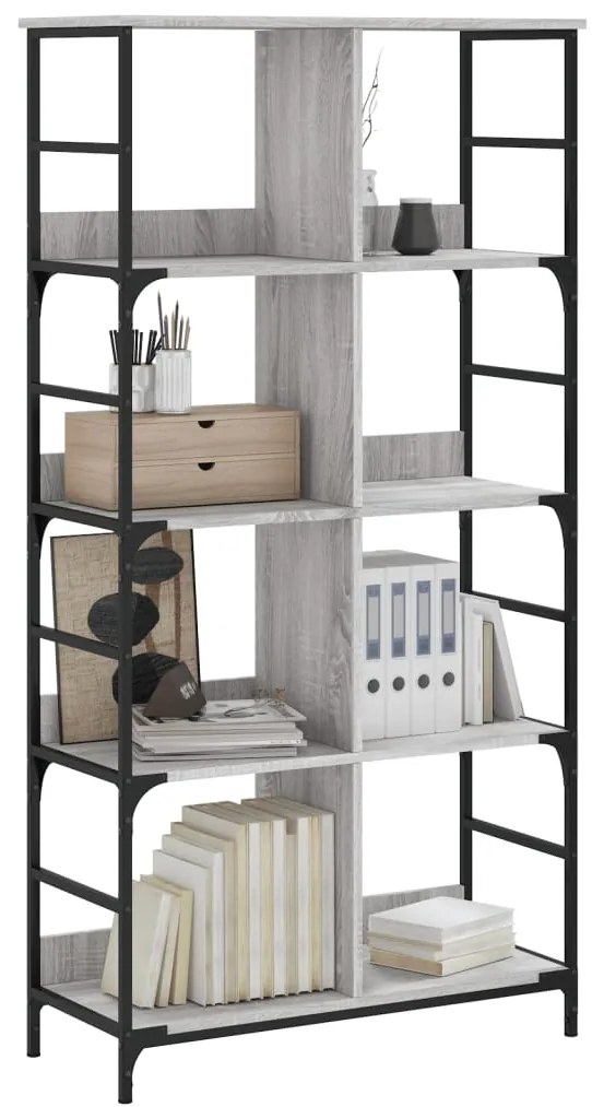 Estante 78,5x33x153 cm derivados de madeira cinzento sonoma