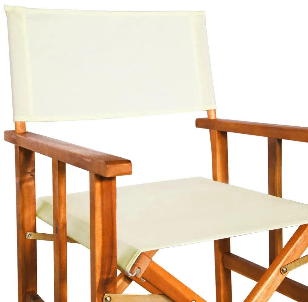 Cadeiras de realizador 2 pcs madeira de acácia sólida