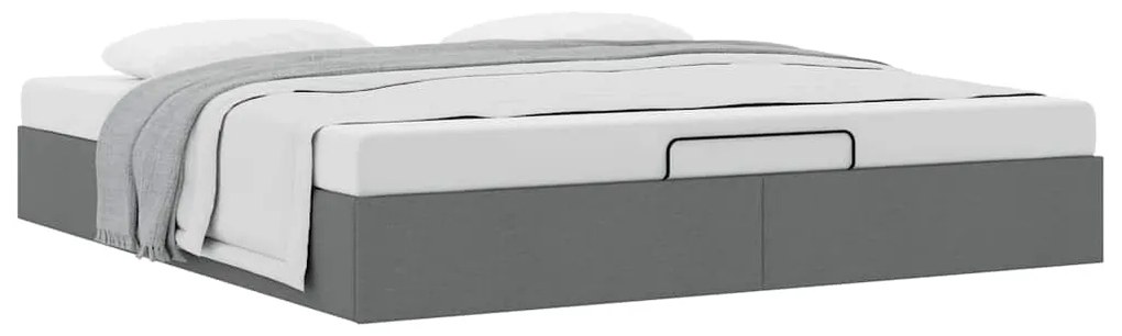 Estrutura de cama otomana sem colchão 180x200cm cinzento-escuro