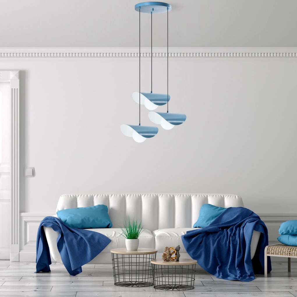 Chandelier Vatoz – Azul Claro – Ø50 cm