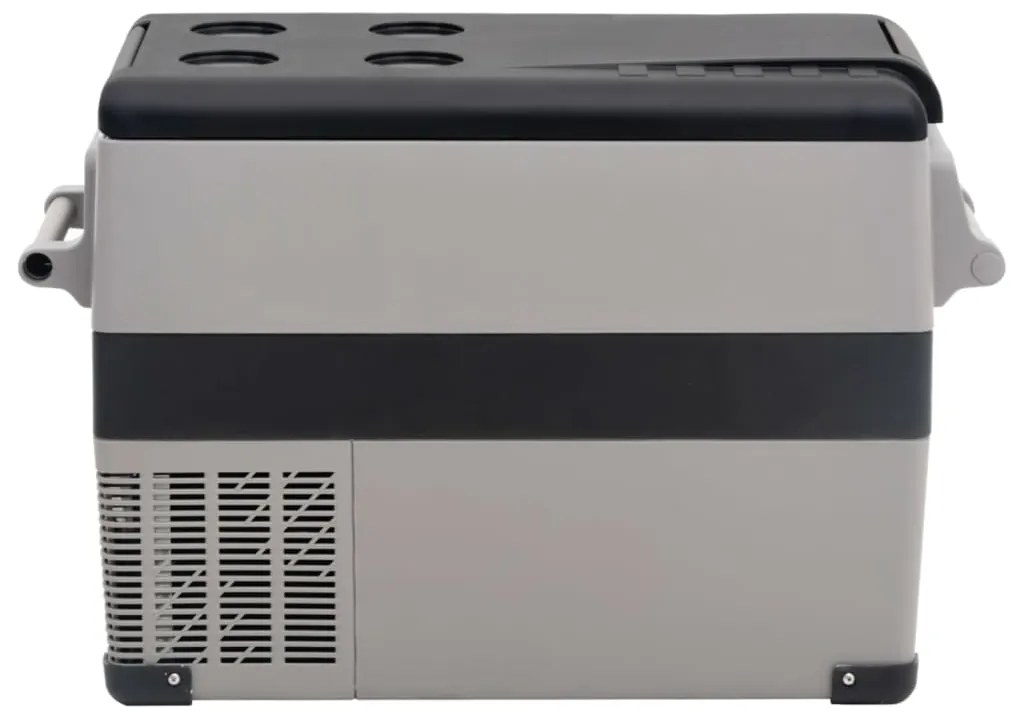 Mala térmica com pega e adaptador 55 L PP e PE preto/cinzento