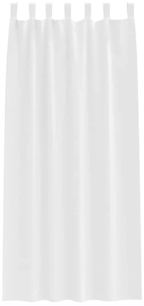 Cortinas com cortinas 2 pcs Branco Puro 260 x 140 cm Poliéster