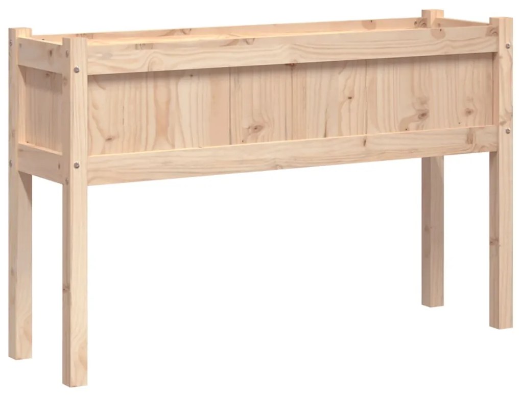 Vaso/floreira de jardim com pernas 110x31x70 cm pinho maciço
