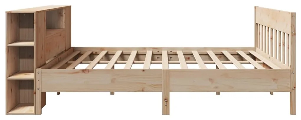 Cama com estante sem colchão 200x200 cm pinho maciço