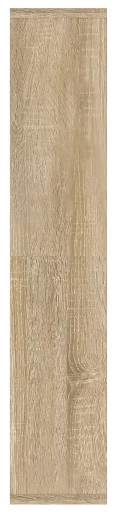 Armário espelhado com LED 91x15x76,5 cm carvalho sonoma