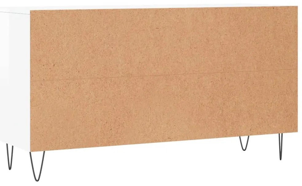 Banco sapateira 102x35x55 cm derivados madeira branco brilhante