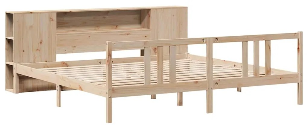 Cama com estante sem colchão 180x200 cm pinho maciço