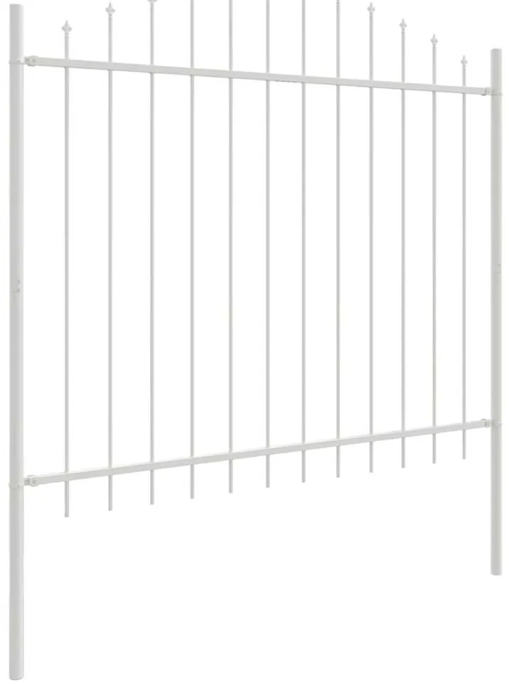 Cerca de Jardim com topo em arco branca - 5,1x1,25m em aço