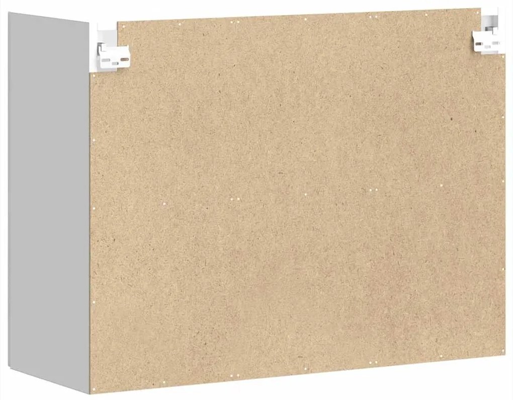 Armário parede de cozinha porta vidro Kalmar branco alto brilho