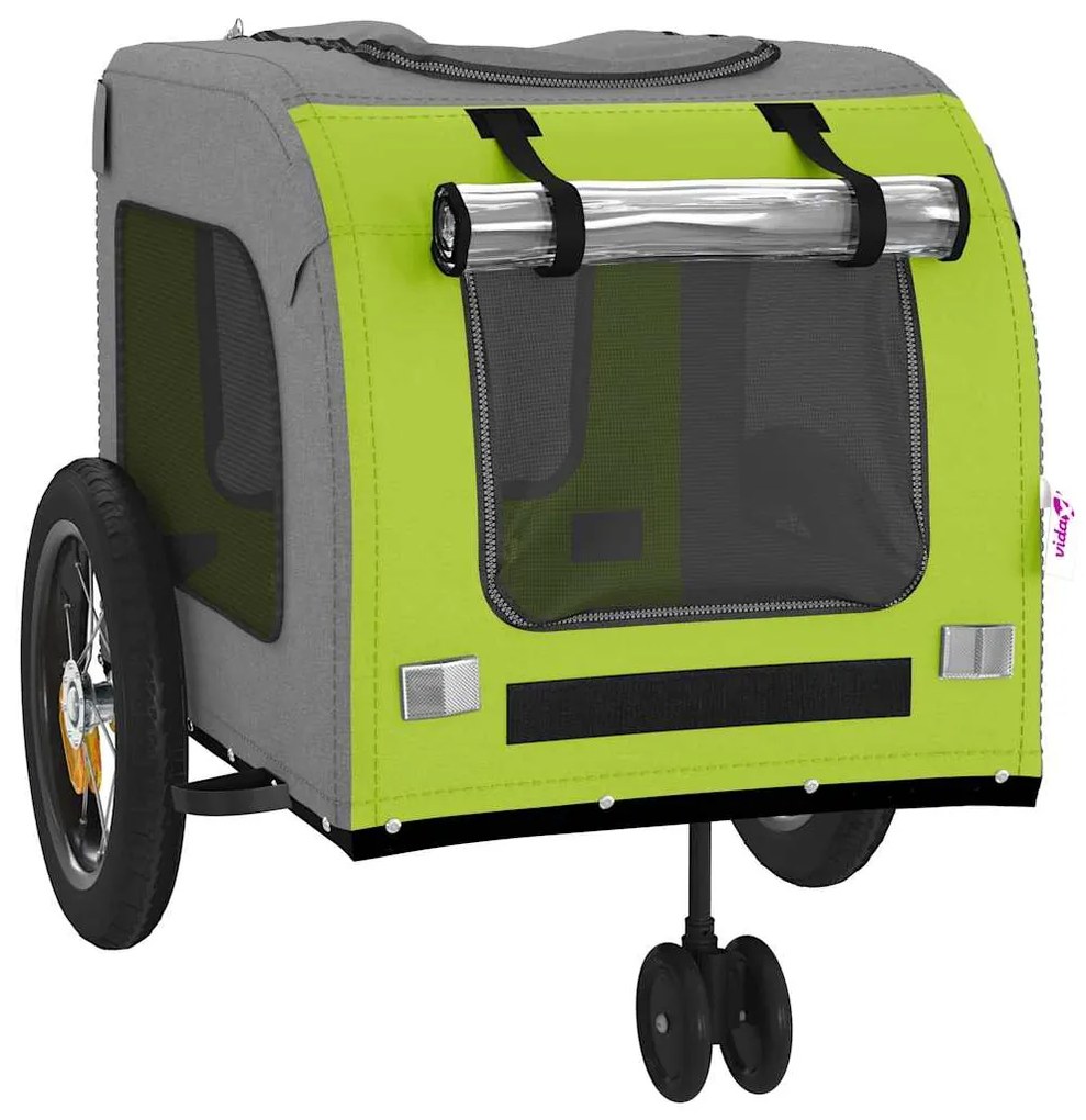 Trajeto para Bicicleta de Animais , Verde e Cinza, feito de Tecido Oxf