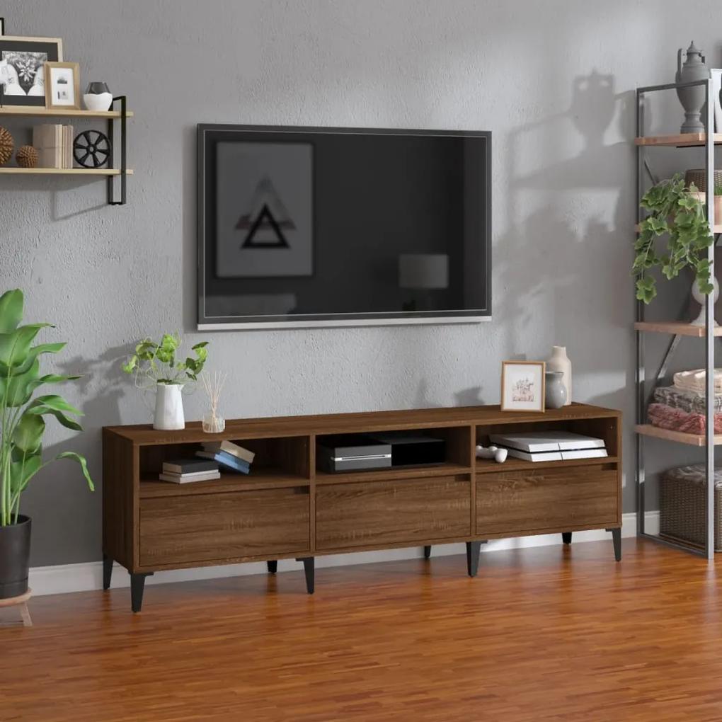 Móvel TV 150x30x44,5 cm derivados de madeira carvalho castanho
