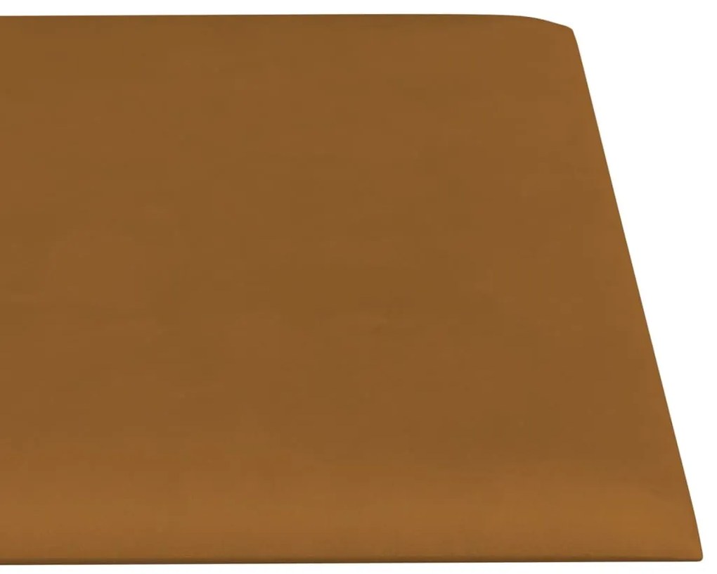 Painel de parede 12 pcs 60x15 cm veludo 1,08 m² castanho