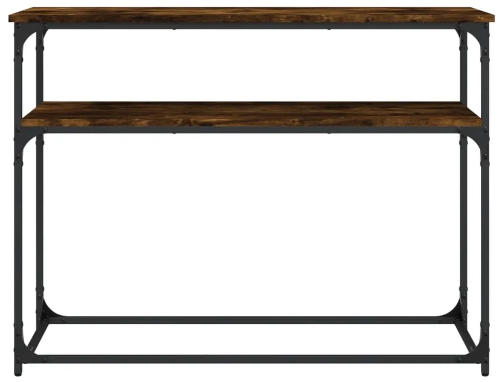 Mesa consola 100x35,5x75cm derivados de madeira carvalho fumado