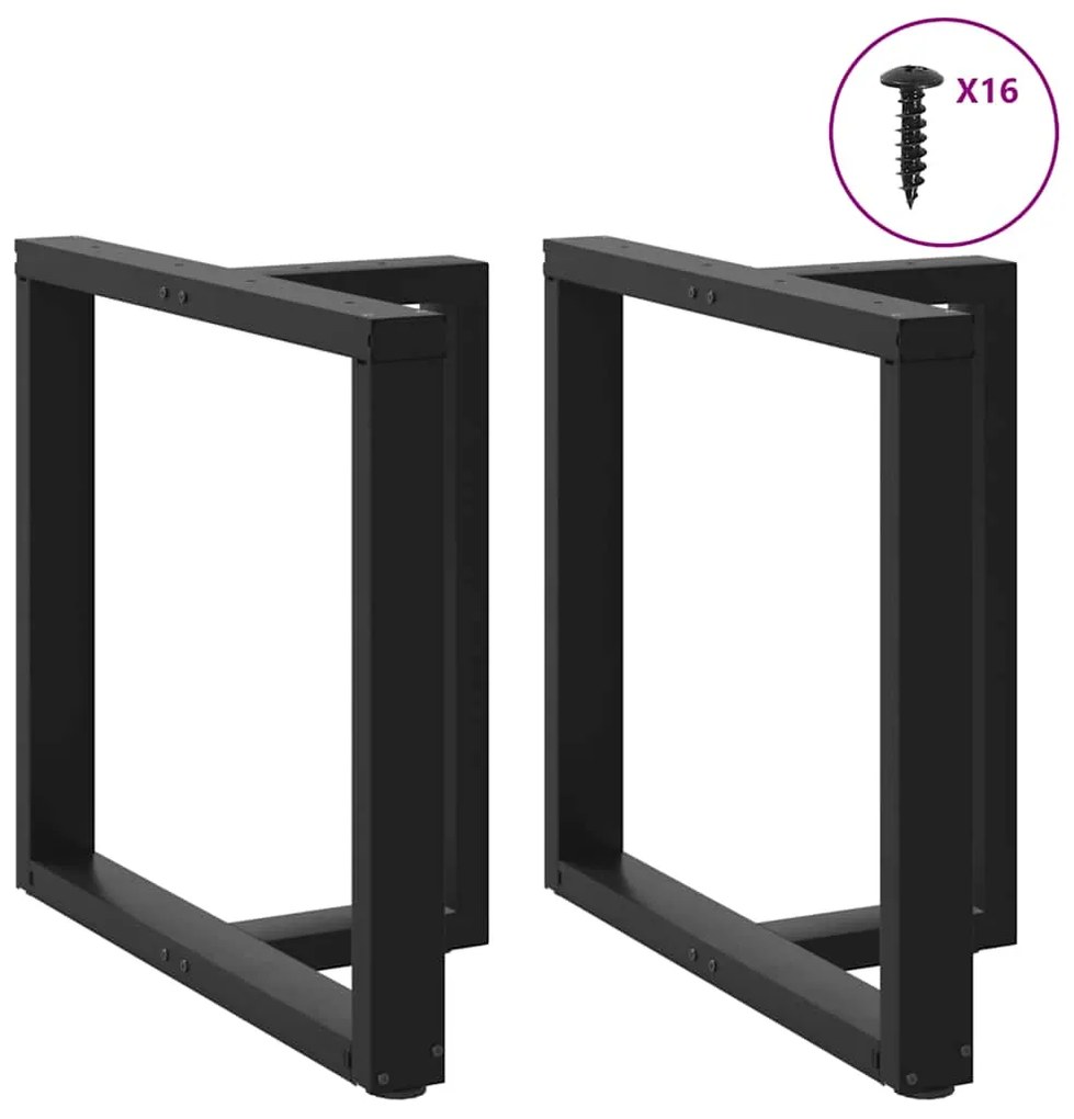 Pés de mesa de jantar em forma de T, 2 peças, preto, 70x35x(72-73) cm,