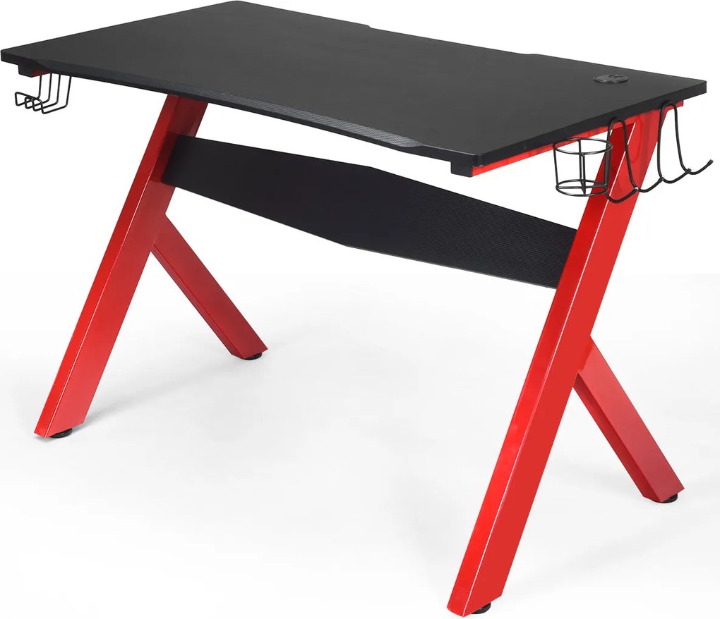 Secretária Gaming "ShadowX" - 115 x 60 cm | Mesa Ergonómica para Jogad