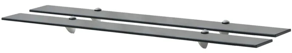 Prateleiras flutuantes 2 pcs vidro 100x10 cm 8 mm