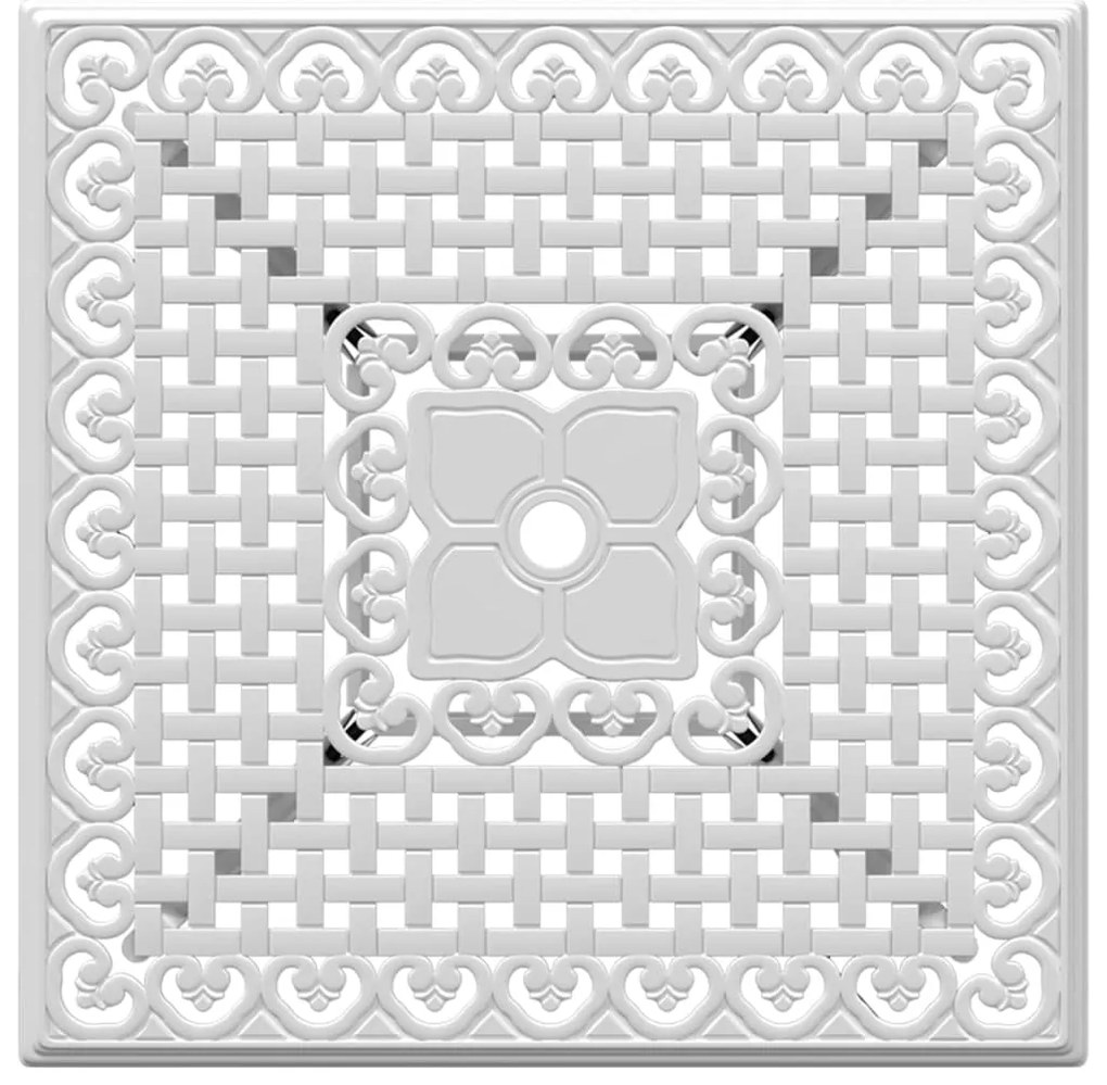 Mesa de jardim 80x80x75 cm alumínio fundido branco