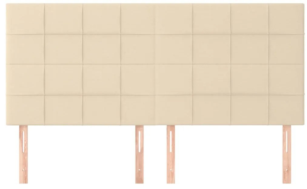 Cabeceira de cama 4 pcs tecido 90x5x78/88 cm creme